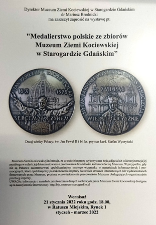 Wernisaż wystawy: “Medalierstwo polskie ze zbiorów Muzeum Ziemi Kociewskiej w Starogardzie Gdańskim”